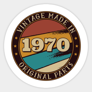 vintage 1970 retro birthday gift lettering quotes Sticker